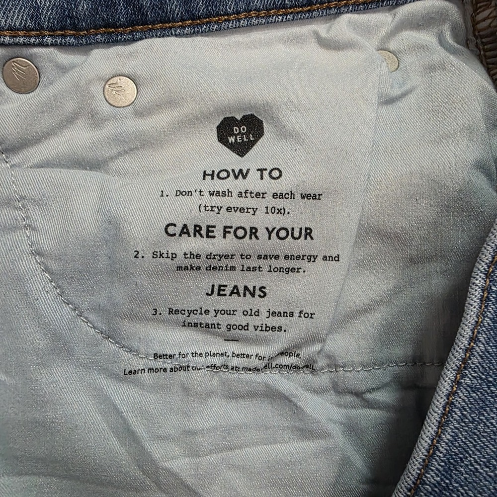 Madewell Skinny Flare Jeans 33 Medium Wash Stretch Denim Y2K Boho Festival - Picture 10 of 15